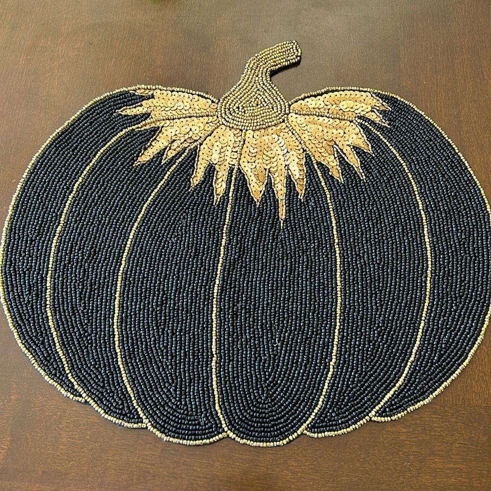 Nicole Miller Beaded Pumpkin Placemats